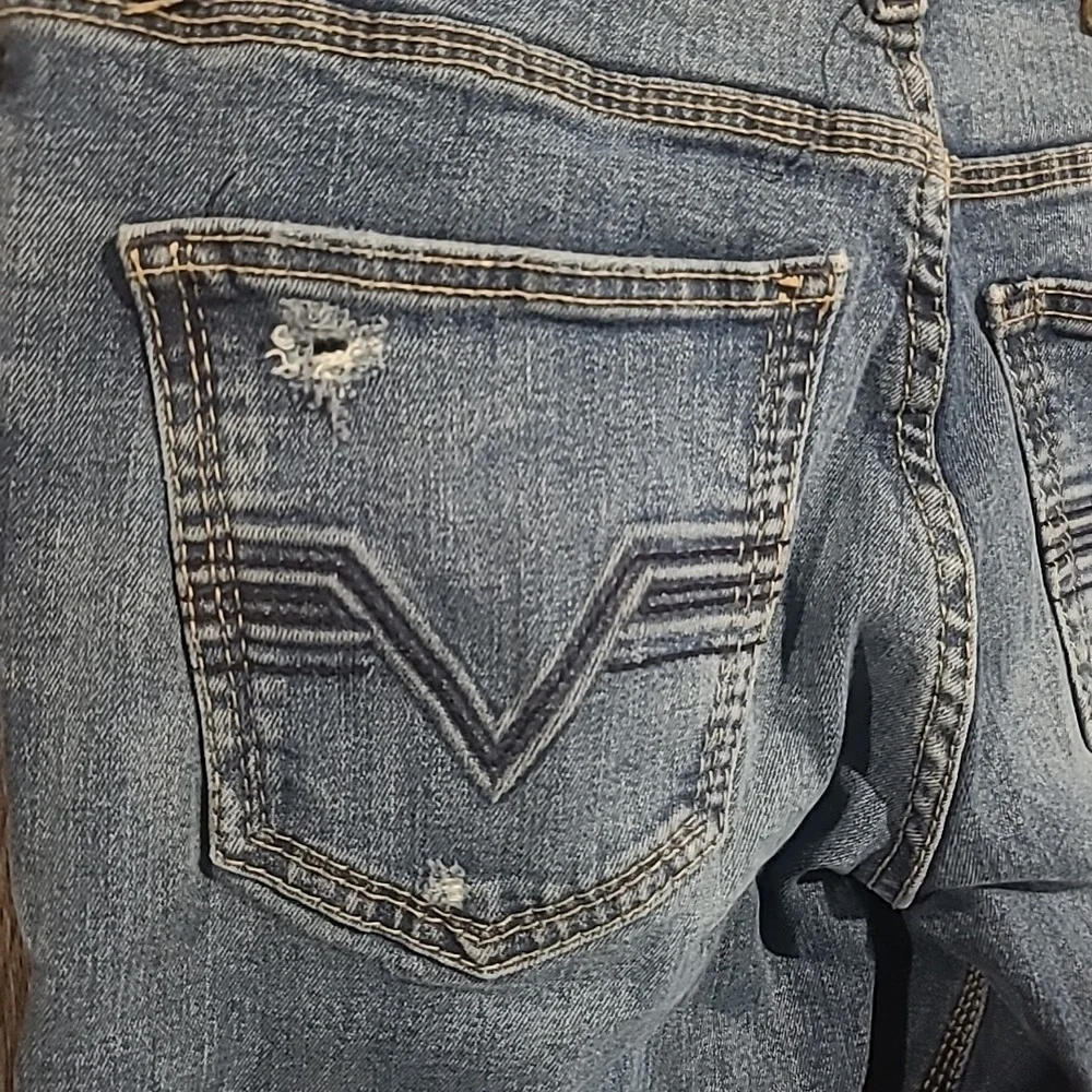 BKE Buckle Alec Slim Straight Jeans Men's Size 30 x 30 Medium Wash Distressed
